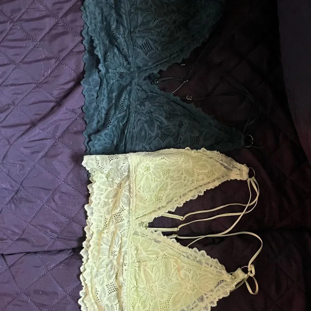 Aerie lace bralettes size medium